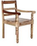 Woodsworth Dufferin Solid Wood Arm Chair In Natural Sheesham Finish