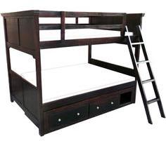 Woodsworth Emmerich Young Bunk Bed With Storage In Espresso Walnut Finish