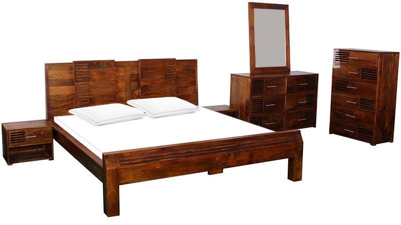 Woodsworth Eros Bedroom Set in Colonial Maple Finish