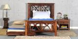 Woodsworth Ferguson Extendable Solid Wood Single Bed In Provincial Teak Finish