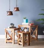 Woodsworth Ferguson Set Of Tables In Natural Sheesham Finish