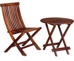 Woodsworth Fife Chair And Table Set In Provincial Teak Finish