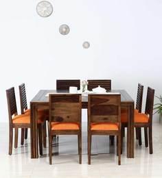 Woodsworth Frazer Eight Seater Dining Set In Provincial Teak Finish