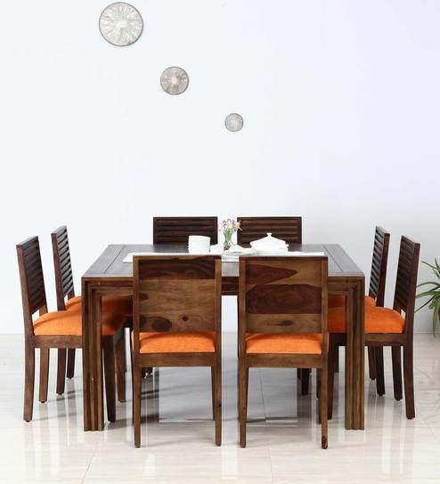 Woodsworth Frazer Eight Seater Dining Set in Provincial Teak Finish