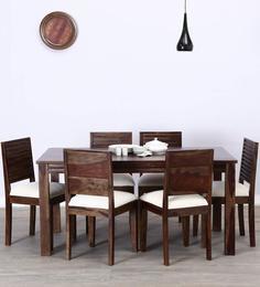 Woodsworth Frazer Six Seater Dining Set In Provincial Teak Finish