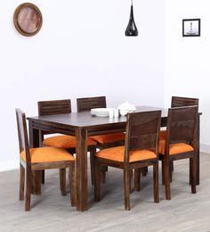 Woodsworth Frazer Six Seater Dining Set In Walnut Finish