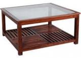 Woodsworth Frederic Slatted Shelf Coffee Table In Colonial Maple Finish