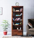 Woodsworth Freemont Book Shelf With Two Drawers Honey Oak Finish