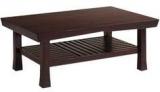 Woodsworth Gabriele Slatted Shelf Coffee Table In Passion Mahogany Finish