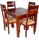 Woodsworth Girton Solid Wood Four Seater Dining Set In Colonial Maple Finish