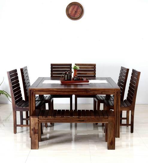 Woodsworth Glen Eight Seater Dining Set in Provincial Teak Finish