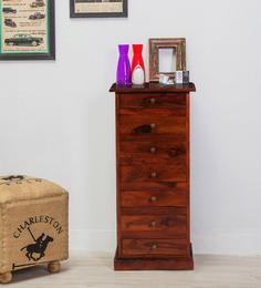 Woodsworth Glendale Sheesham Wood Chest Of Drawers In Honey Oak Finish