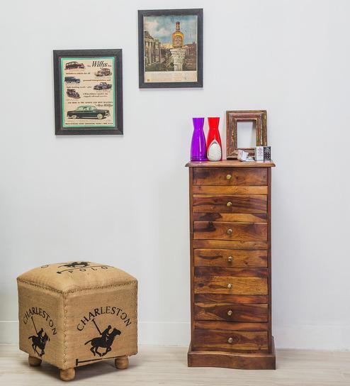 Woodsworth Glendale Sheesham Wood Chest Of Drawers in Provincial Teak Finish