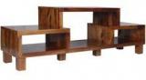 Woodsworth Goiania Solid Wood Solid Wood Entertainment Unit In Provincial Teak Finish