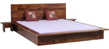 Woodsworth Guadalajara Crafty Solid Wood Queen Size Storage Bed In Provincial Teak Finish