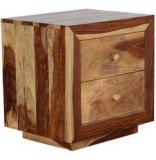 Woodsworth Guatemala Bed Side Table In Natural Sheesham Finish