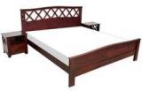 Woodsworth Havana King Size Bed With Two Bedside Tables In Passion Mahogany Finish