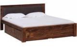 Woodsworth Havana King Sized Mango Wood Bed With Storage In Provincial Teak Finish