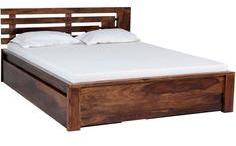 Woodsworth Havana Queen Size Bed With Storage In Provincial Teak Finish