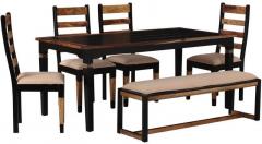 Woodsworth Havana Six Seater Dining Set in Dual Tone Finish