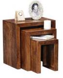 Woodsworth Havana Solid Wood Set Of Tables In Provincial Teak Finish