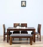 Woodsworth Hays Six Seater Dining Set With Bench In Provincial Teak Finish