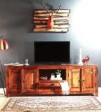 Woodsworth Hudson Solid Wood Entertainment Unit In Honey Oak Finish