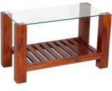 Woodsworth Hughes Glass Top Coffee Table In Colonial Maple Finish