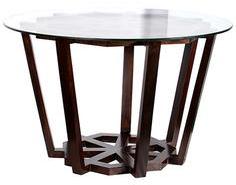 Woodsworth Huttington End Table In Provincial Teak Finish With Glass Top