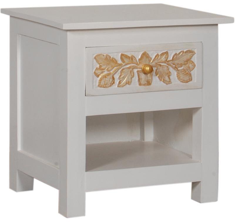 Woodsworth Isabella Bedside Table in White Colour