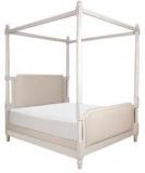 Woodsworth Isabella Solid Wood Poster King Size Bed In Paris White Finish