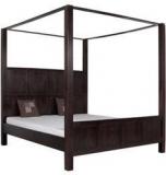 Woodsworth La Paz Solid Wood King Size Poster Bed In Espresso Walnut Finish