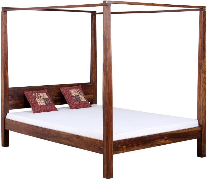 Woodsworth La Paz Solid Wood Poster Queen Sized Bed in Colonial Maple Finish