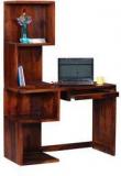 Woodsworth Lara Solid Wood Study And Laptop Table In Honey Oak Finish