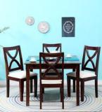 Woodsworth Leander Four Seater Dining Set In Provincial Teak Finish