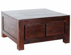 Woodsworth Leon Storage Coffee Table In Colonial Maple Finish