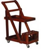 Woodsworth Lima Bar Trolley In Colonial Maple Finish