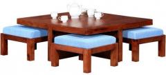 Woodsworth Lima Coffee Table Set in Honey Oak Finish