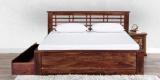 Woodsworth Lynden Slatted King With Storage In Provincial Teak Finish