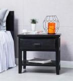 Woodsworth Lynnwood Solid Wood Bed Side Table In Espresso Walnut Finish