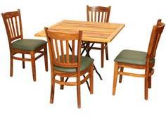 Woodsworth Lytton Dining Table Set In Natural Mango Wood Finish