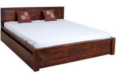 Woodsworth Maceio Queen Sized Bed With Storage In Provincial Teak Finish