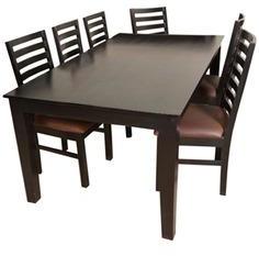 Woodsworth Managua Six Seater Dining Table Set In Espresso Walnut Finish