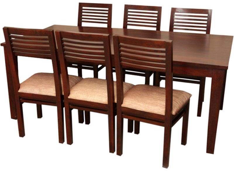 Woodsworth Managua Six Seater Dining Table Set in Provincial Teak Finish