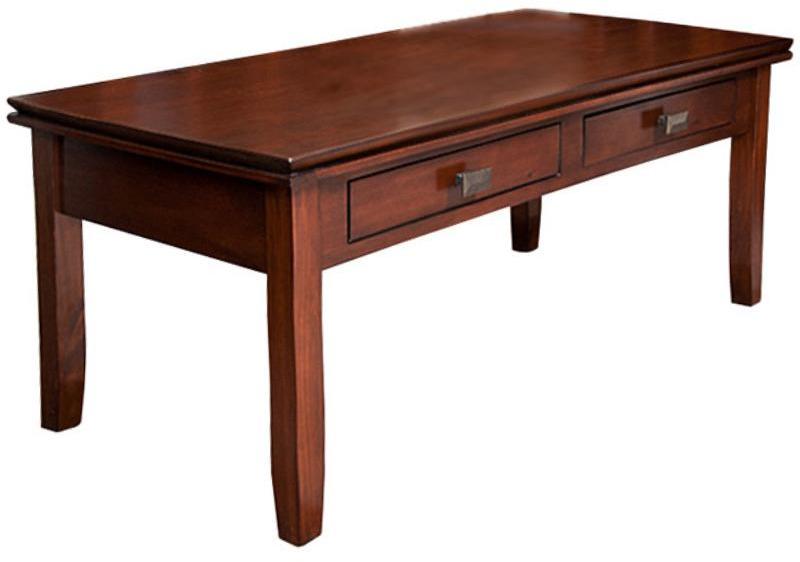 Woodsworth Maracay Storage Coffee Table in Colonial Maple Finish