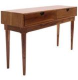 Woodsworth Mariana Teak Wood Console Table In Natural Teak Finish