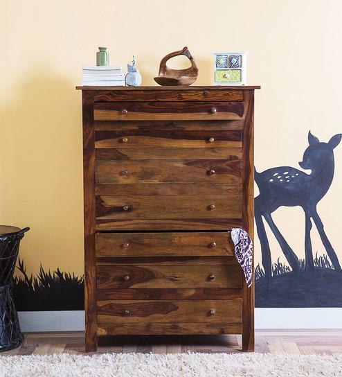 Woodsworth Maritsa Chest with seven Drawers in Provincial Teak Finish