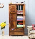 Woodsworth Maritsa Wardrobe With Two Drawers In Provincial Teak Finish