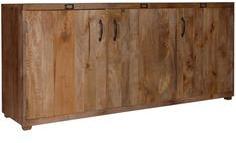 Woodsworth Melchior Three Door Side Board In Natural Mango Wood Finish