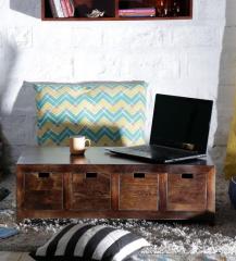 Woodsworth Mexico Coffee Table with Eight Drawers in Provincial Teak Finish